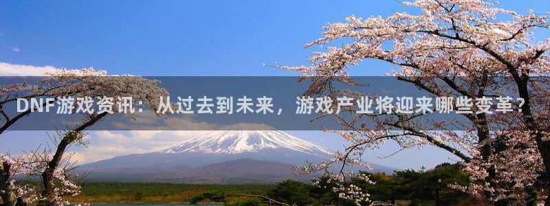 蓝冠娱乐4主管：DNF游戏资讯：从过去到未来，游戏产业将迎来